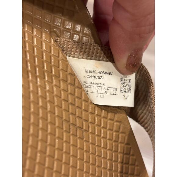 Chaco Classic Flip Flop Tan Size Mens 7 Womens Size 8.5 - Picture 3 of 5